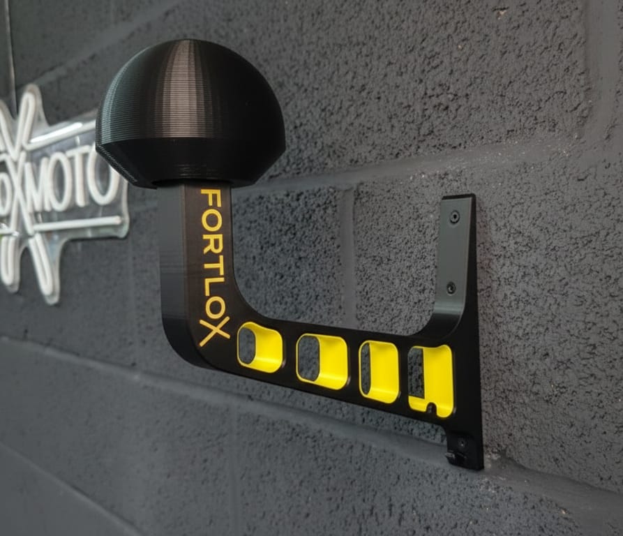 Fortlox Helmet Hanger – Fortlox Moto | Motorcycle Security